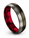 Wedding Band and Ring Set for Men Mens Gunmetal Tungsten Wedding Ring Couple&#39;s - Charming Jewelers