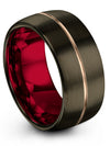 Jewelry Promise Band Gunmetal Ring Tungsten Pure Gunmetal Bands for Womans - Charming Jewelers