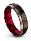 Gunmetal Wedding Rings Sets Husband and Wife Gunmetal Tungsten Engagement Lady - Charming Jewelers