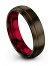 Wedding Anniversary Rings Sets Perfect Tungsten Band Gunmetal Mid Rings Men&#39;s - Charming Jewelers
