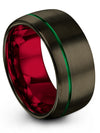Guys Bling Rings Tungsten Matching Wedding Bands for Couples Minimalist - Charming Jewelers