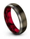 Plain Gunmetal Wedding Band for Man Tungsten Rings for Men&#39;s Brushed Gunmetal - Charming Jewelers