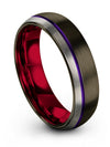 Gunmetal Matching Promise Band for Couples Tungsten Engraved Band for Man - Charming Jewelers
