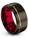 Wedding Bands for Guy Tungsten Men&#39;s Ring Gunmetal Tungsten Promise Ring - Charming Jewelers