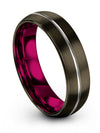 Male Engagement Mens and Wedding Ring Perfect Tungsten Band Gunmetal Rings 6mm - Charming Jewelers