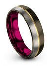 Modern Promise Band for Female Brushed Tungsten Wedding Band Customized Promise - Charming Jewelers