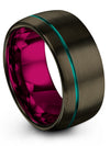 Unique Anniversary Ring for Male Gunmetal Tungsten Band Gunmetal Bling Band - Charming Jewelers