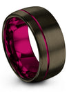 Wedding Rings Gunmetal Men&#39;s Engagement Ring Tungsten Carbide Engagement Bands - Charming Jewelers