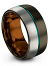 Matching Anniversary Ring for Couples Gunmetal Tungsten Wedding Bands Gunmetal - Charming Jewelers