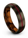 Gunmetal Wedding Bands for Couples Wedding Band Tungsten Carbide 6mm Promise - Charming Jewelers