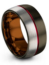 Simple Gunmetal Wedding Bands Tungsten Rings for Ladies Engagement Woman - Charming Jewelers