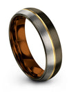 Set of Anniversary Ring Tungsten Engraved Ring for Womans Gunmetal Stackable - Charming Jewelers