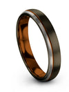 Plain Anniversary Band for Wife and Fiance Gunmetal Copper Tungsten Ring Love - Charming Jewelers