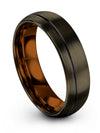 Wedding Ring Gunmetal Black Promise Band Tungsten Promise Bands for Husband - Charming Jewelers