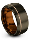 Gunmetal Tungsten Promise Rings for Male Tungsten Bands for Her and Girlfriend - Charming Jewelers