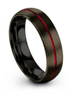Gunmetal Matching Wedding Rings Tungsten Carbide Wedding Band Set Engagement - Charming Jewelers