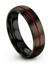 Gunmetal Matte Wedding Ring Female Man Engraved Tungsten Bands Engagement Men&#39;s - Charming Jewelers