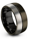 Gunmetal Band Wedding Rings Awesome Wedding Band Matching Promise Bands - Charming Jewelers