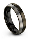 His and Boyfriend Gunmetal Wedding Ring Sets Tungsten Gunmetal Ring Gunmetal - Charming Jewelers