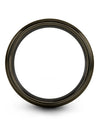 Guys Promise Ring Tungsten Gunmetal Black Tungsten Band for Mens Dome Solid - Charming Jewelers