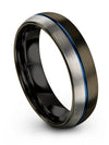 Guy Wedding Ring Gunmetal Plated Tungsten Bands for Man Matte Finish Promise - Charming Jewelers
