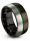 Matching His and His Wedding Ring Male Wedding Band Tungsten Gunmetal 10mm - Charming Jewelers