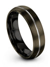 Matching Fiance and Wife Promise Band Tungsten Dome Band 6mm Gunmetal Band Ring - Charming Jewelers