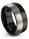 Gunmetal Wedding Rings Men Wedding Ring Tungsten Gunmetal
