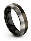 6mm Gunmetal Grey Promise Rings for Guys Promise Rings Tungsten Woman 6mm Grey - Charming Jewelers