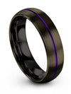 Matching Wedding Bands Him and Him Tungsten Men Band Gunmetal Engraved Couples - Charming Jewelers
