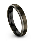 Tungsten Couples Wedding Bands Gunmetal Tungsten Promise Band Gunmetal Line - Charming Jewelers