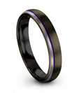 Brushed Gunmetal Wedding Ring Tungsten Bands Boyfriend and Her Brushed Promise - Charming Jewelers
