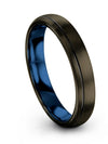 Personalized Wedding Rings Fiance and Girlfriend Tungsten Bands for Men&#39;s Dome - Charming Jewelers