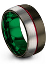 Mens Wedding Ring Comfort Fit Men Gunmetal Tungsten Wedding Rings Engagement - Charming Jewelers
