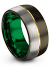 Husband and His Tungsten Anniversary Ring 10mm Tungsten Carbide Wedding Rings - Charming Jewelers