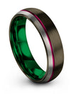 Carbide Wedding Ring Male Wedding Ring Tungsten Male 6mm Gunmetal Bands - Charming Jewelers