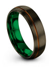 Wedding Bands Man and Men Tungsten Gunmetal Rings for Male 6mm Jewelry Woman - Charming Jewelers