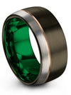 Matching Wedding Ring Gunmetal Tungsten Rings Gunmetal Jewelry for Couples - Charming Jewelers