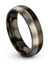 Mens Bands Wedding Tungsten Gunmetal Solid Gunmetal Bands Taoism Promise Bands - Charming Jewelers