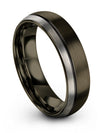 Carbide Womans Promise Ring Wedding Band Gunmetal Tungsten Engagement Ring - Charming Jewelers