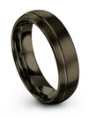 Wedding Rings Set Fiance and Husband Gunmetal Tungsten Gunmetal Band 6mm - Charming Jewelers