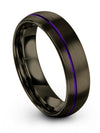 Plain Anniversary Band for Him and Wife Gunmetal Tungsten Carbide Rings - Charming Jewelers