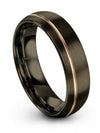 Male Plain Gunmetal Band Tungsten Rings for Man 6mm Gunmetal Dome Engagement - Charming Jewelers