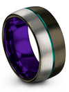 Guys Simple Wedding Rings Tungsten Ring Engrave Gunmetal Bands Engagement - Charming Jewelers