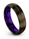 Gunmetal Men Wedding Rings Sets Tungsten Engraved Rings for Guy 6mm Rings Bands - Charming Jewelers