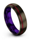 Gunmetal Bands Wedding Tungsten Carbide Gunmetal Ring I Promise Lady Unique - Charming Jewelers