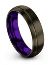Engagement Band Wedding Bands Gunmetal Tungsten Engagement Guys Rings for Mens - Charming Jewelers