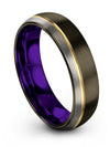 Gunmetal Wedding Bands Sets Man Wedding Bands Tungsten Carbide Promise Ring - Charming Jewelers