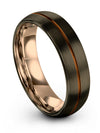 Men Tungsten Carbide Promise Ring Gunmetal Awesome Wedding Rings Gunmetal - Charming Jewelers