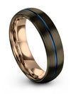 Ladies Matte Gunmetal Wedding Ring Tungsten Wedding Bands